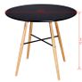 Dining Table MDF Round Black Image 3