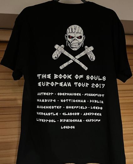 Iron Maiden Book of Souls Tour t shirt