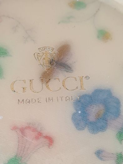 Vintage GUCCI coasters flora and fauna acrylic set of 4 Genuine Rare