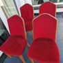 1930s set of Original red velvet walnut Art Deco chairs Image 4