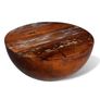 Coffee Table Bowl-shaped with Steel Base Solid Reclaimed Wood Image 2