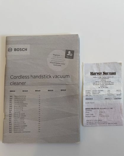 Bosch Unlimited 10 Cordless Vacuum, Black