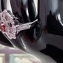 Garnet & White Sapphire Crystal Gemstone Ring Image 2