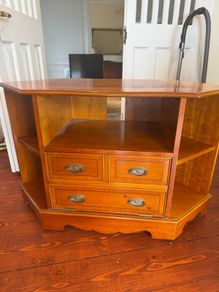 Solid Wood TV Stand / Corner Unit with Drawers & Storage