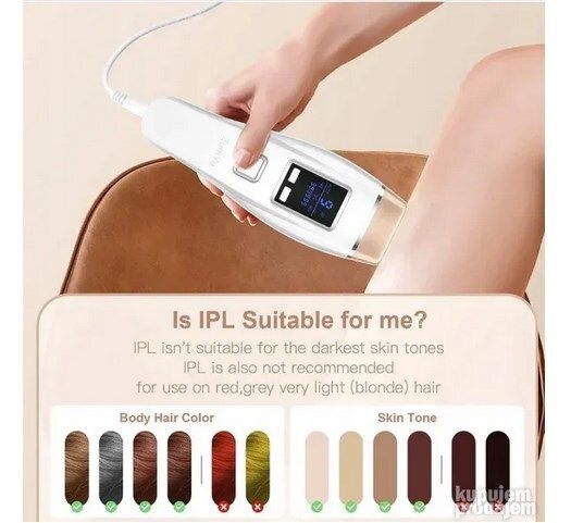 Ipl Hair Removal Device with Cooling Function, Painless Laser Hair Removal Device for Long Lasting Smooth Skin