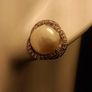 Bargain.Sterling Silver Cultured Pearl and Natural Zircon Pendant and Earrings Set Image 4