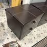 Two leather bed side lockers Image 9