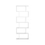 Freestanding bookcase with 6 levels Standing Shelf for Presentation S-style design Image 5