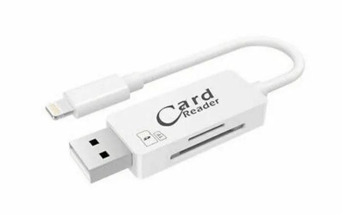 USB Cable Micro SD Memory Card Reader for iPhone X XS 7 6 8 Plus 11 SE 5 Charger