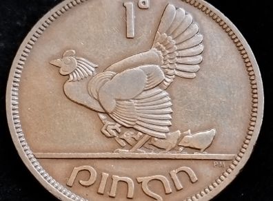 Ireland - 1940 - 1 Penny - Irish 1d - Pingin - KM.11 - [2085]