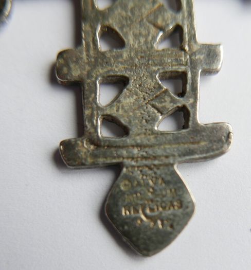 Vintage Large Coptic Cross Pendant, Replica Portland Art Museum Silver Plated (Cross length 3,5")