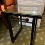 Side tables x 2 black metal and glass Image 2