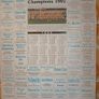 Clare All Ireland B Champions 1991 calendar. Original. Good condition. Image 3