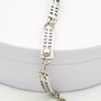 Vintage Geometric 925 Sterling Silver Cubic Zirconia Bracelet Image 6