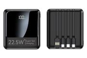 Powerbank MINI 10000 mAh 3-in-1 built-in cables, display, NEW