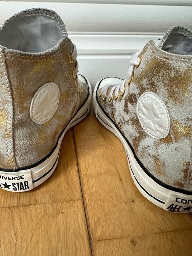 Gold Converse Boots