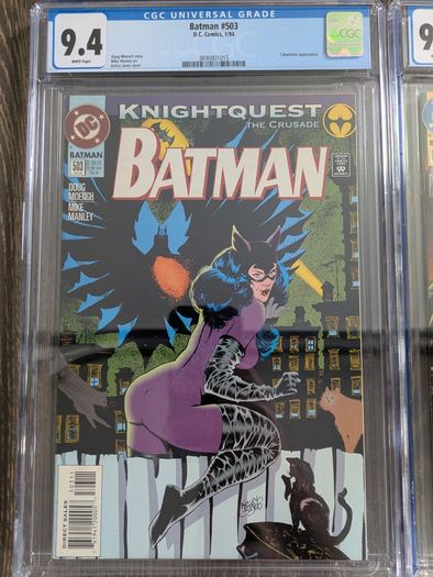 Batman Issue 503 + 504 Cgc 9.8  Graded Comic Books Catwoman Azrael Knightfall Knightquest Marvel DC