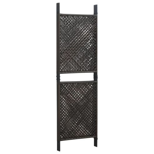 Fence Panel Poly Rattan 1.8x2 m Brown