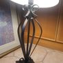 Wrought Iron Table Lamp with Shade Image 4