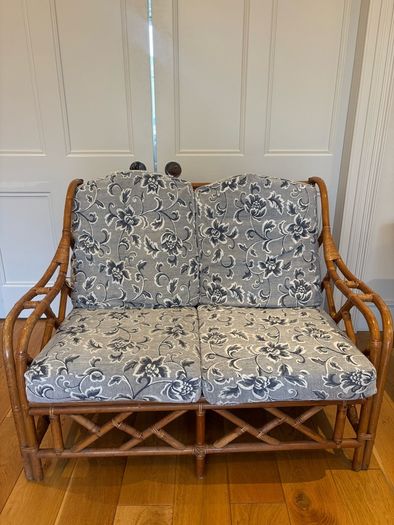 2 seater wicker couch vintage