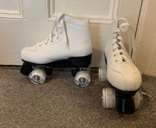 White Roller Skates, Size 37/4