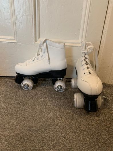 White Roller Skates, Size 37/4