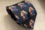 Vintage quirky style silk tie