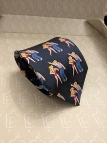 Vintage quirky style silk tie