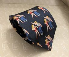 Vintage quirky style silk tie