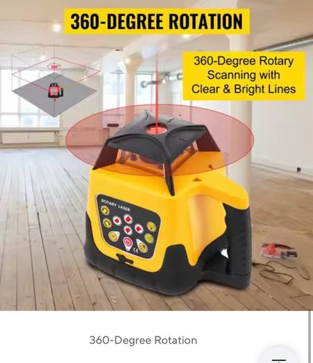 360 Rotation Laser Level Auto Self-Leveling Vertical Horizontal Scanning Professional Measurement Construction Tool kit