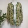 Green/Cream longline Cardigan Size Small Image 8