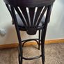 Mid-Century Modern Ebonized Bentwood Fanback Bar Stool Image 5
