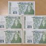 Irish Bank Notes - Meab 1 Punt / Pound Collection - FIVE Notes Image 2