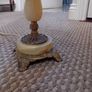 Onyx and Brass Vintage Lamp Image 7