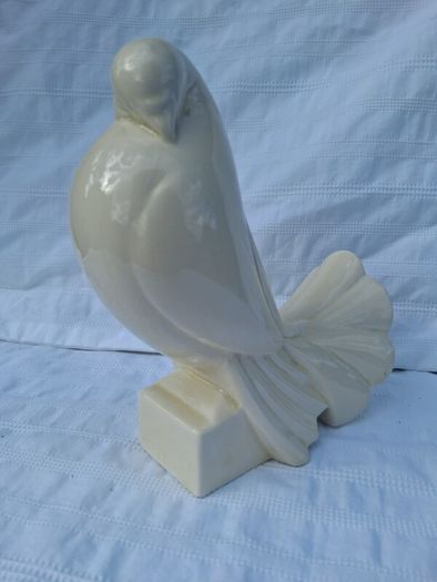Stunning Jacques Adnet 1925 Porcelain Turtle Dove