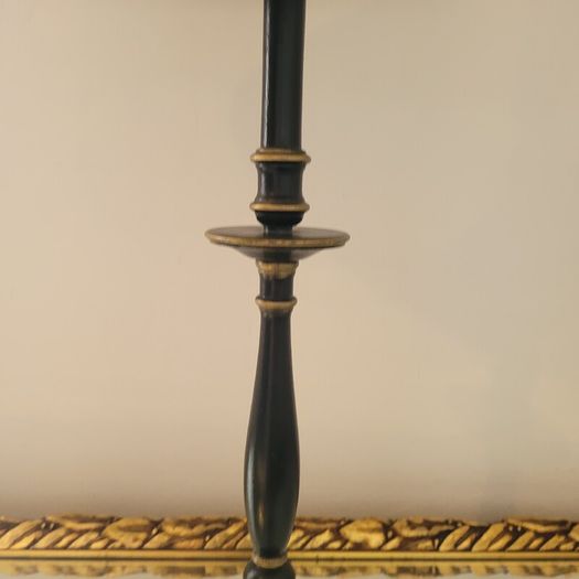 Vintage empire style lamp with silk shade