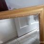 Large Gold Wooden Mirror, Glass Crack, Nice Frame Image 2