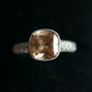 Vintage Genuine Fossil Sterling Silver 925 hallmarked  Yellow Stone Ring size P - 5,2g Image 7