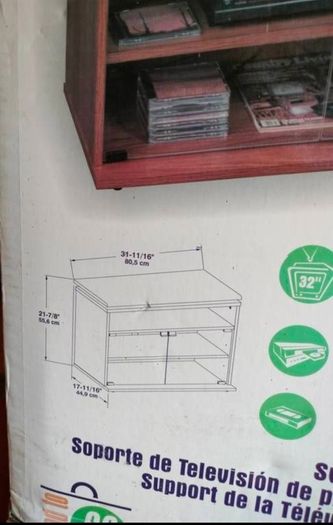 Flat packed, TV swivel stand, new in box.