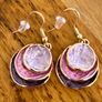 Matching purple necklace and earrings Image 3