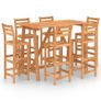 7 Piece Outdoor Bar Set Solid Acacia Wood Image 5