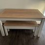 Dining table and bench set - oak effect and white Image 4