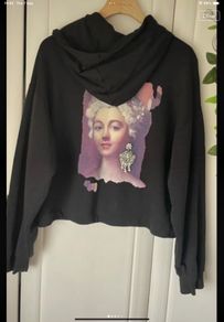 hoodie Zara black hoodie with logo detail medium