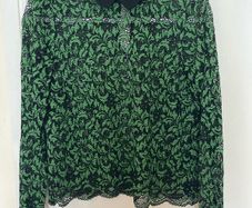 Zara Black and Green Lace Top