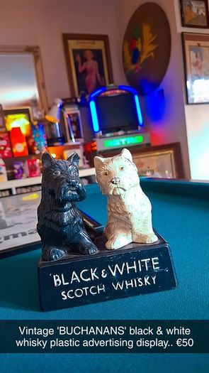 Vintage Black & White Whisky memorabilia