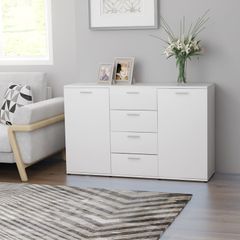 Sideboard White 120x35,5x75 cm Chipboard