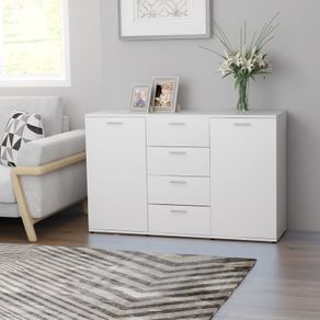 Sideboard White 120x35,5x75 cm Chipboard