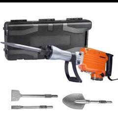 Jack Hammer Demolition Concrete Breaker Electric Hammer 4 Chisel Bits