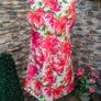 Damart white and pink floral summer dress M L Postage included Image 4