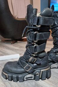 Vintage 2001 New Rock Boots, Size 40